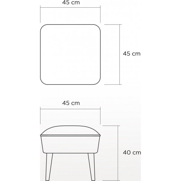Damo puff 16 - Flerfarget Damo puff 16 - Flerfarget