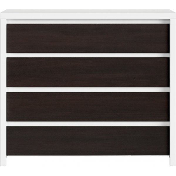 Kaspisk kommode 105 x 92 cm - Hvit/wenge