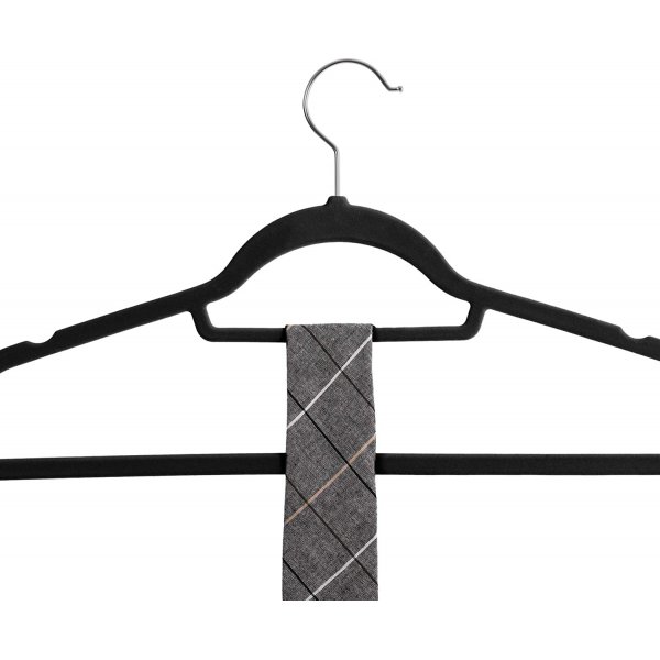 Kleshenger, flyel, 45 cm, 50-pakning - Sort