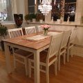 Kundebilde Dalar�s spisebord 180 cm - Hvit / oljet eik