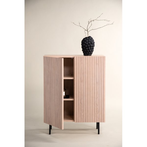 Bjrkn skap - Whitewash/svart