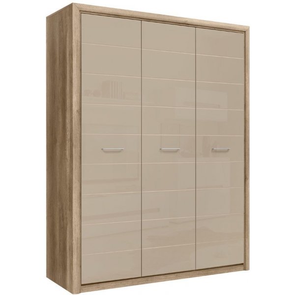 Pontus garderobe - Eik/beige