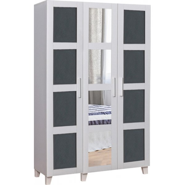 Hedera garderobe 2 - Hvit/antrasitt