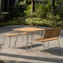 Hagebenk i teak 120 cm