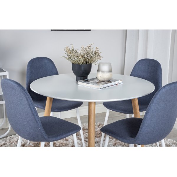 Paradis spisebord, 100 cm - Hvit/eik