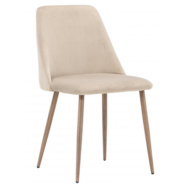 Beige flyels spisestol