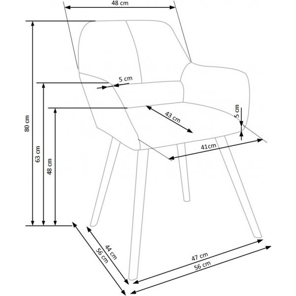 Cash spisestol - Bl�