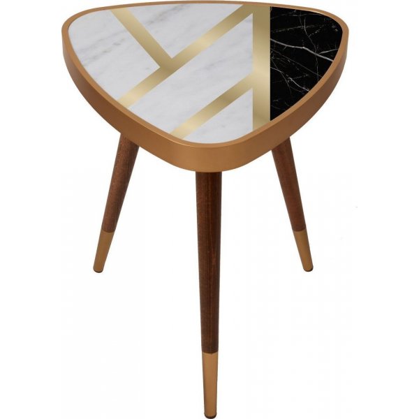 Liny sidebord, trekant - Flerfarget