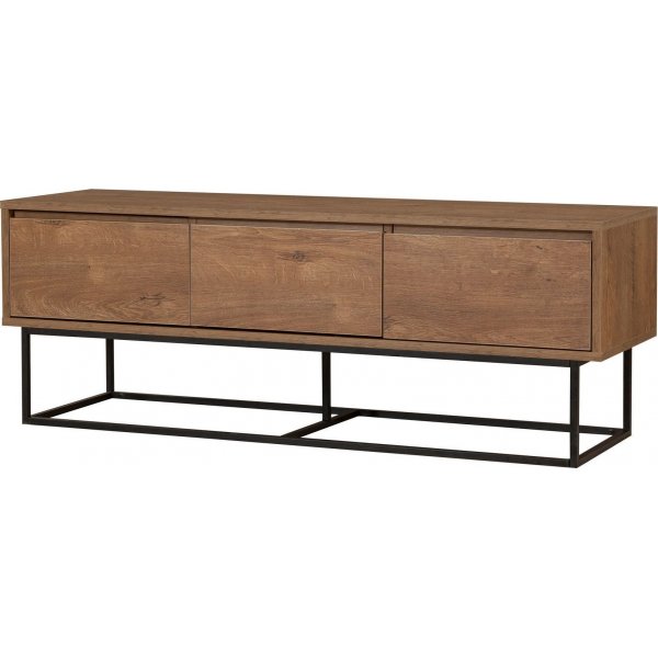 Milo mediebenk, 140 cm - Valntt/svart