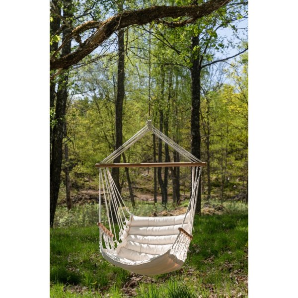 Tapaz hengestol - Natur/Hvit