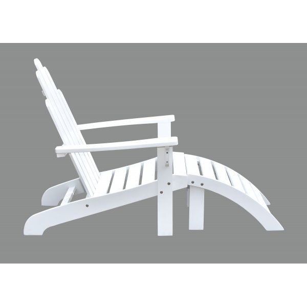 Newport solstol med fotskammel - hvit Newport solstol med fotskammel - hvit