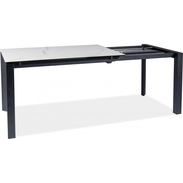 Metropol spisebord, 120-180 cm - Svart/hvit