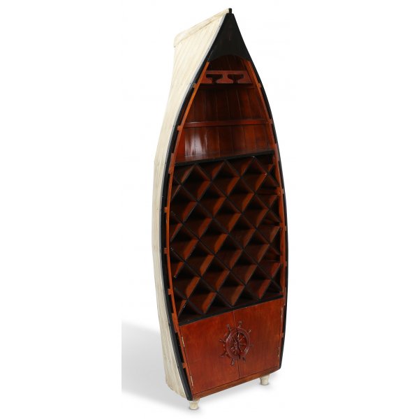 Marint vinstativ av en b�t - Hvit