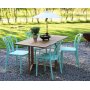 Spisegruppe Salt teak: Slangbord i teak inkludert 4 stk. Bally stoler