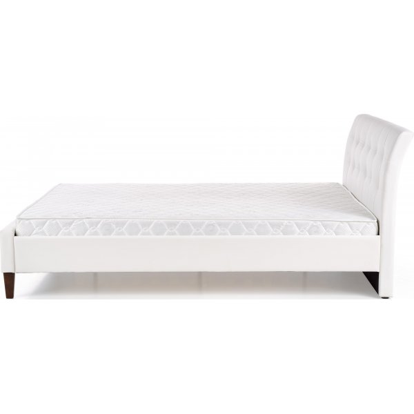 Klara sengeramme og hodegavl - Hvitt økoskinn Klara sengeramme og hodegavl - Hvitt økoskinn