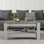 Grado salongbord 89 x 89 cm - Lys gr/eik