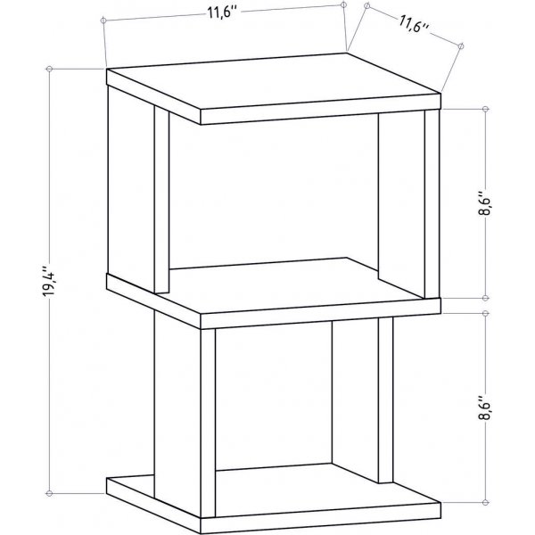 Carter nattbord - Antrasitt Carter nattbord - Antrasitt