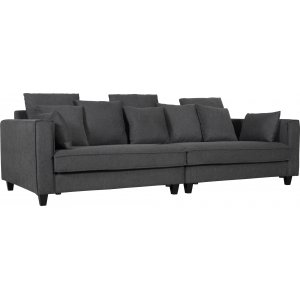 Brandy Lounge - 4-seters sofa XL (mrkegr) + Flekkfjerner for mbler