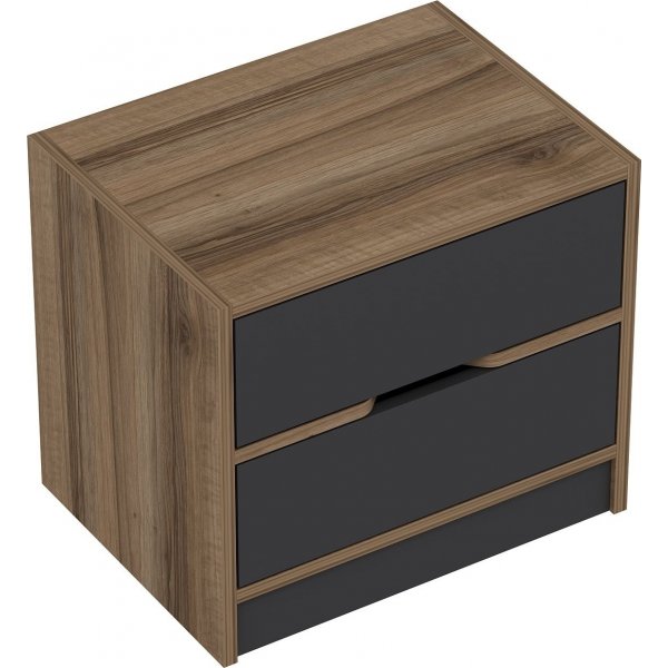 Elina nattbord - Valnøtt/antrasitt Elina nattbord - Valnøtt/antrasitt