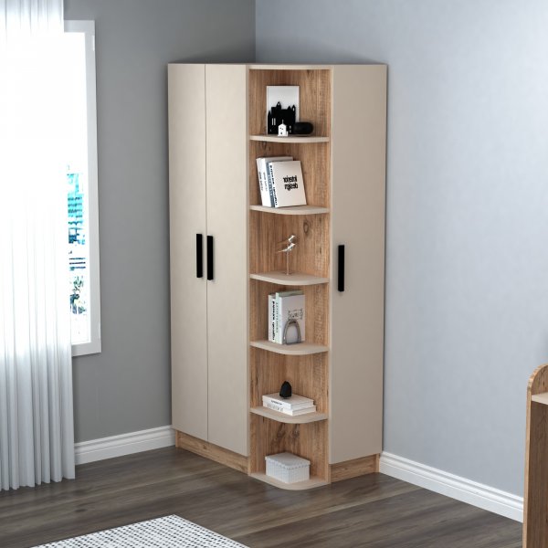 Luses garderobe - Furu/beige