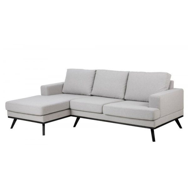 Ventura sofa - Lysegr/svart - Venstre