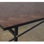 Crystal spisebord 200 cm (Fishbone) - Svart / Brunbeiset