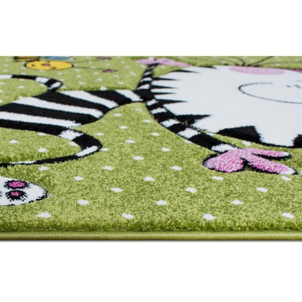 Barnmatta Holly - Kitty grön - 120x170 cm Barnmatta Holly - Kitty grön - 120x170 cm