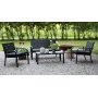 Alesund Sofagruppe med bord (2+1+1+bord) - Svart