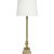 Linn bordlampe - Hvit/gull - 62 cm