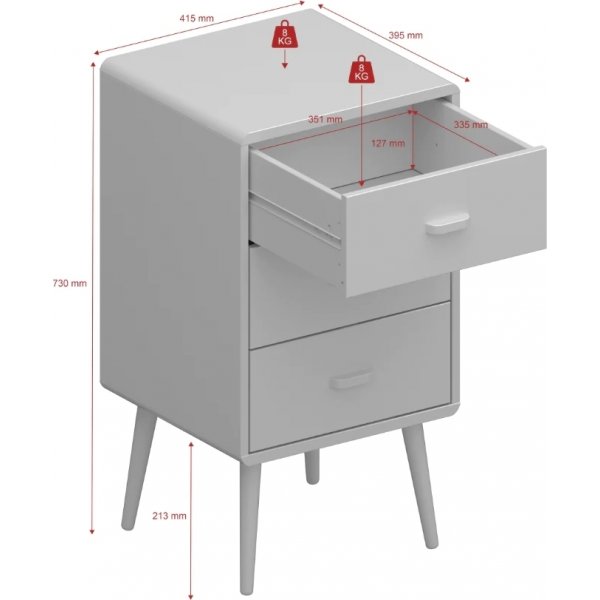 Mino nattbord - Sort Mino nattbord - Sort