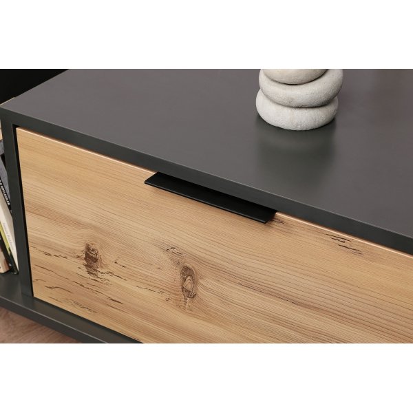 Ibiza mediebenk - Eik/antrasitt Ibiza mediebenk - Eik/antrasitt