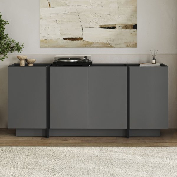 Skjenk Dromma 180 cm - Antrasitt/Svart