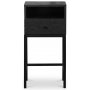 Stilo V.2 nattbord - Blackwash / Svart metall
