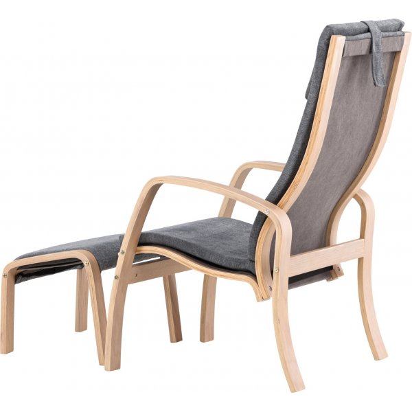 Grötö lenestol - Mørk grå/hvitvask Grötö lenestol - Mørk grå/hvitvask