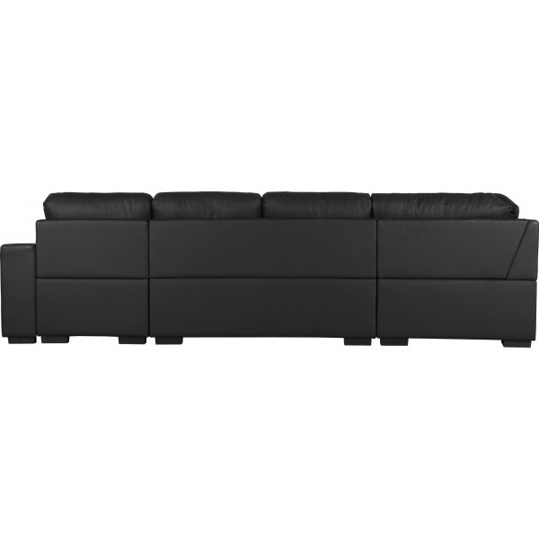 Solna U-sofa A3D - Resirkulert skinn + M?belrengj?ring