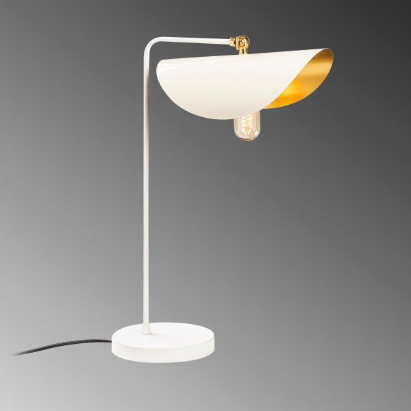 Sivani bordlampe 4 - Hvit/gull