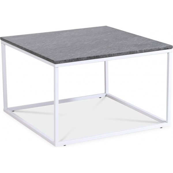 Accent stuebord 75 - Gr marmor / Hvit