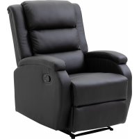 Benedict recliner lenestol med fotskammel - Svart PU Benedict recliner lenestol med fotskammel - Svart PU