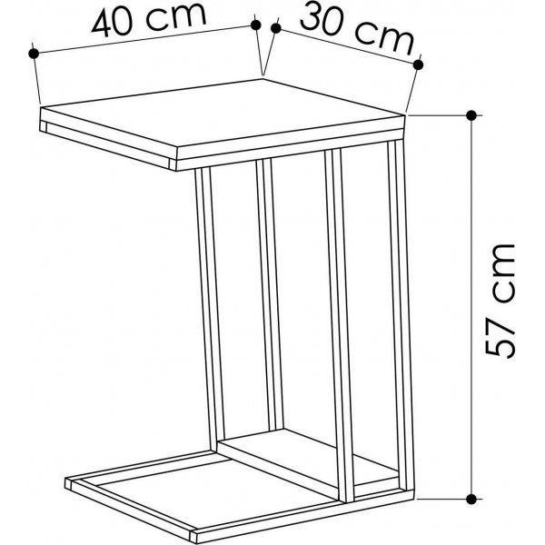 Pal sidebord - Hvit Pal sidebord - Hvit