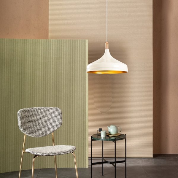 Samba taklampe 3723 - Hvit/gull/kobber Samba taklampe 3723 - Hvit/gull/kobber