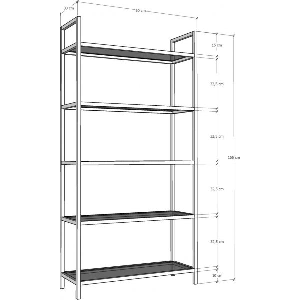 Komma bokhylle - Svart Komma bokhylle - Svart