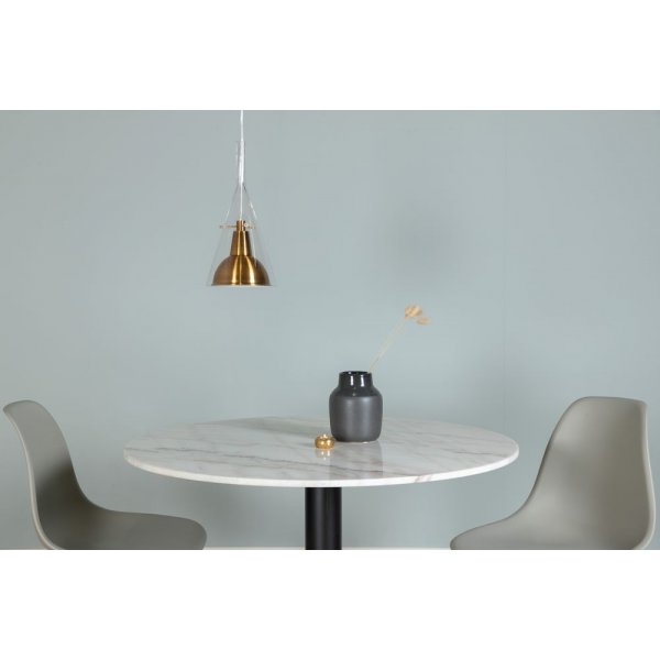 Malm taklampe - Glass / gyldent metall