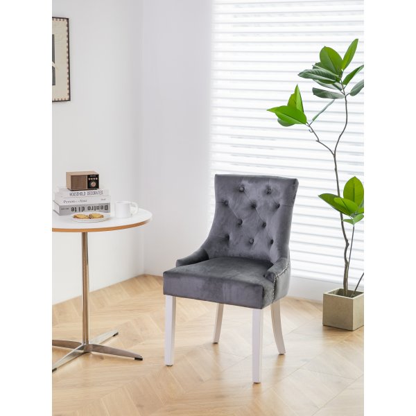 Tuva Decotique stol håndtak - Grå fløyel + Flekkfjerner for møbler Tuva Decotique stol håndtak - Grå fløyel + Flekkfjerner for møbler