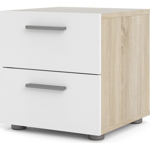 Pepe nattbord - Eik/hvit