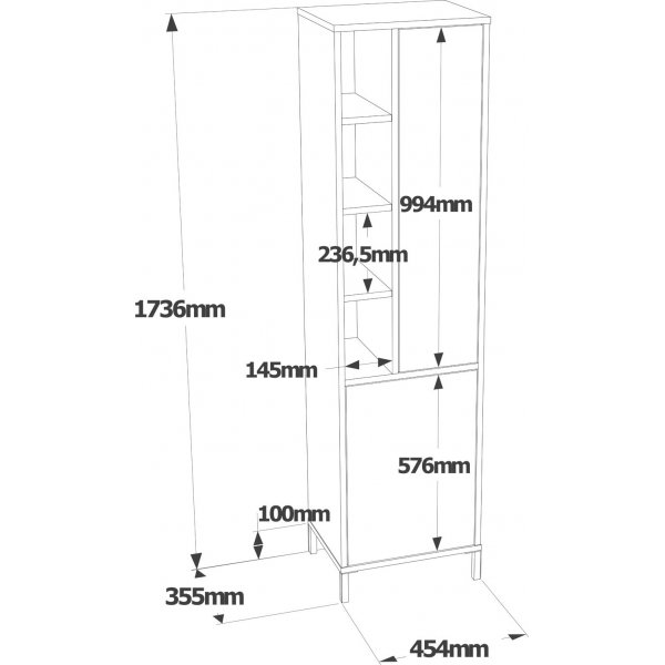 Vitale skap 2 - Hvit Vitale skap 2 - Hvit