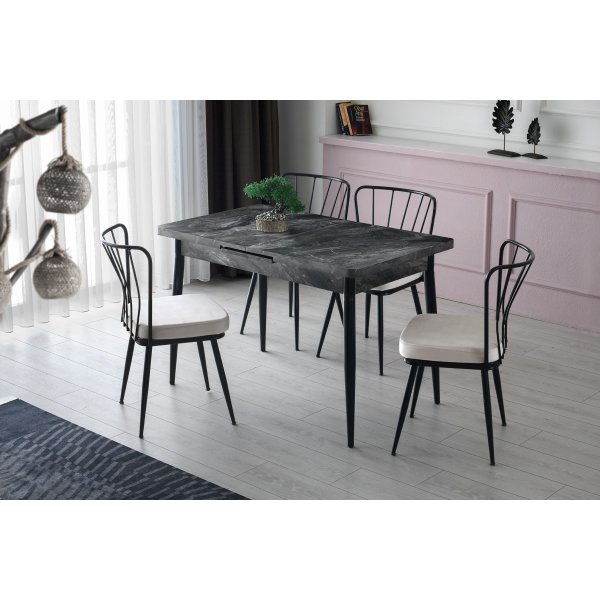 Anya spisebord, 120 cm - Antrasitt Anya spisebord, 120 cm - Antrasitt