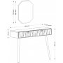 Skogsavlastningsbord med speil 120x 35 cm - Valntt/mrkegrnn