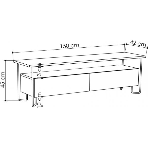 Cornea mediebenk - Lys mokka Cornea mediebenk - Lys mokka