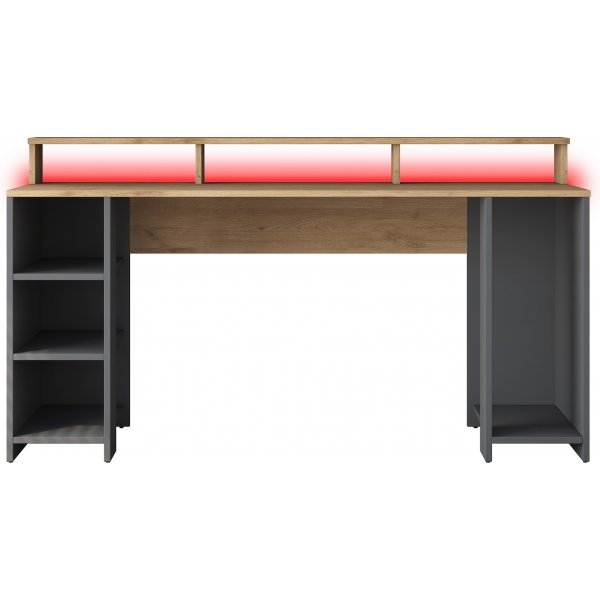 Ludanto skrivebord - Valntt/antrasitt