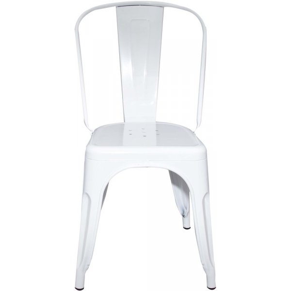 Spisestol industry - Hvit (Shiny) + Tekstilrens for mbler